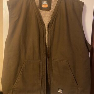 Men's Brown Berne Sherpa-Lined Vest
